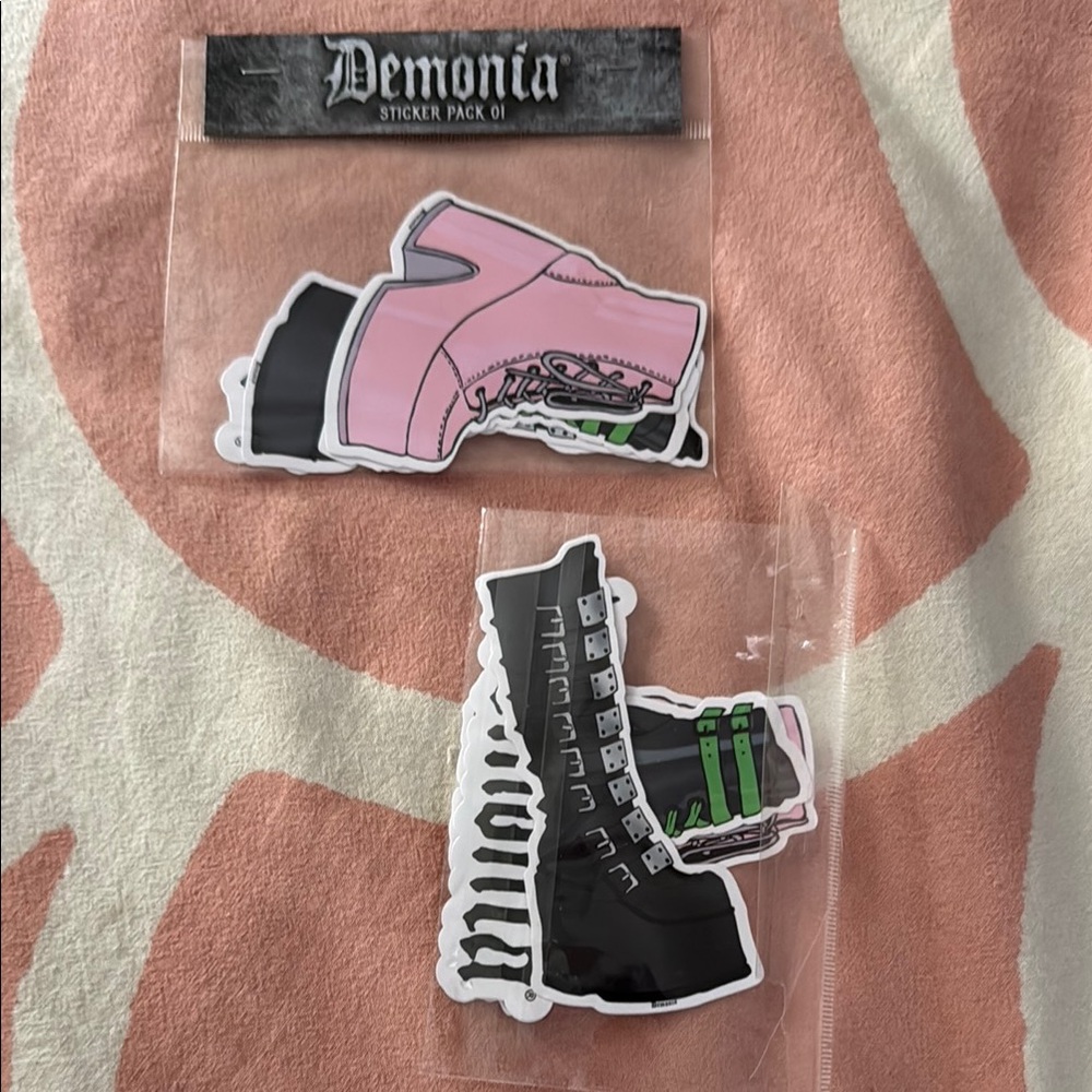 Demonia Sticker Pack with Pink and Black Designs